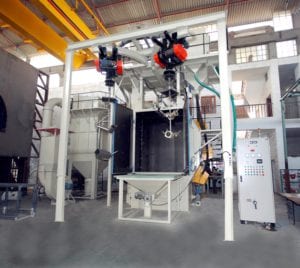 Hangbaan werpstraalmachine